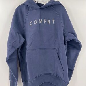 comfrt tranquil hoodie steel blue size small new